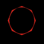 Rotes Achteck